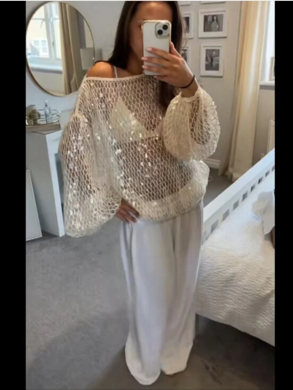 ZARA SEQUIN TOP SIZE XS